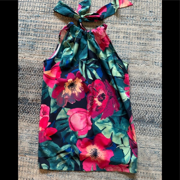 Tommy Bahama floral print halter top - Picture 1 of 4